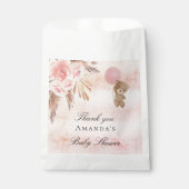 Baby shower teddy blush pampas gras bedankt bedankzakje (Voorkant)