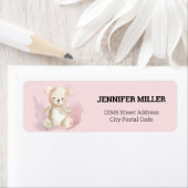 Baby shower teddybeer etiket (Insitu)