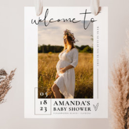 Baby shower teken foto welkom teken Poster