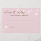 Baby shower Temps Capsule Cartes Marguerites Paste (Devant)