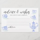 Baby shower temps Capsule Cartes Thé Chine dentell (Devant)