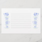 Baby shower temps Capsule Cartes Thé Chine dentell (Dos)