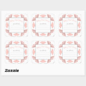 Baby shower tendance rose Grey fille étiquette bib (Feuille)