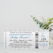 Baby shower ticket uitnodigingen, jongen kaart (Staand voorkant)