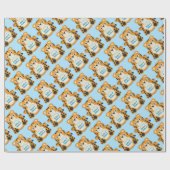 Baby shower Tiger Cadeaupapier (Vlak)