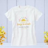Baby shower, Tiny Miracle Sunshine gepersonaliseer T-shirt