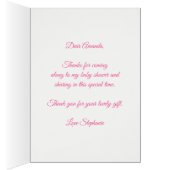 Baby shower Tournesol rose Merci Floral (Intérieur (Droit))