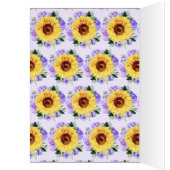 baby shower Tournesol violet Merci Floral (Intérieur (Gauche))