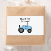 Baby shower Tracteur bleu Favoriser étiquette (En situation)