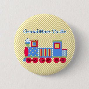 baby shower Train Grandmoeder Pin Button