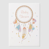 Baby shower Tribal Dreamcatcher Boho Insert Vellum Uitnodigingen (Voorkant)