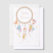 Baby shower Tribal Dreamcatcher Boho Insert Vellum Uitnodigingen (Offset)