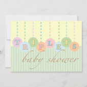 Baby shower TRIPLETS Invitation (Devant)