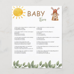 Baby Shower Trivia Spel