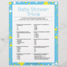 Baby shower Trivia [Sterrennacht blauw]