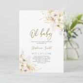 Baby shower tropical bohémien Invitation fille (Debout devant)