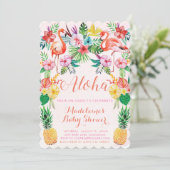 Baby shower tropical de Luau Invitation (Debout devant)