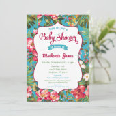 Baby shower tropical Invitation Luau Neutral (Debout devant)