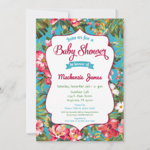 Baby shower tropical Invitation Luau Neutral