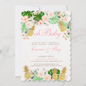 Baby shower tropicale ananas Invitation (Devant)