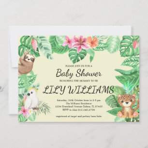 Baby shower tropisch oerwoud kaart