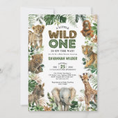 Baby shower Tropisch Oerwoud Safari Dieren Kaart (Voorkant)