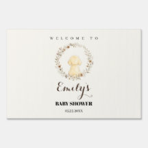 Baby Shower Tuinbord | Golden Retriever
