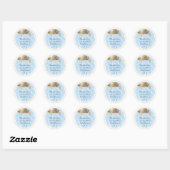 Baby shower "Turtle/Blue" Stickers 1 1/2" of 3" (Vel)