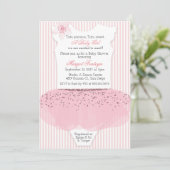 Baby shower Tutu Ballerina Invitation (Debout devant)