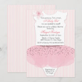 Baby shower Tutu Ballerina Invitation (Devant / Derrière)