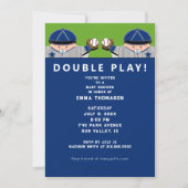 Baby shower Twin Boys Baseball Kaart (Voorkant)