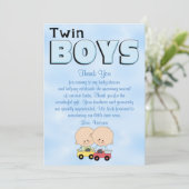 baby shower Twin Boys Kaart (Staand voorkant)