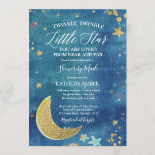 Baby shower Twinkle Little Star by Mail Invitation