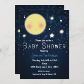 BABY SHOWER Twinkle Little Star Sparkle Invitation (Devant / Derrière)
