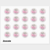 Baby shower Twins Elephants Ronde Sticker (Vel)
