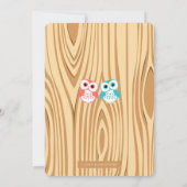 Baby shower Twins Owl Invitation Boy Gril (Dos)