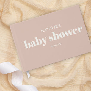 Baby-Shower Typographie en grès rose