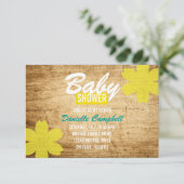 baby shower uitnodigen | Houtdouche Kaart (Staand voorkant)