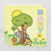 baby shower uitnodigen kaart (Voorkant / Achterkant)