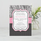 baby shower uitnodigen kaart (Staand voorkant)