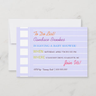 baby shower uitnodigen Te doen blu Kaart