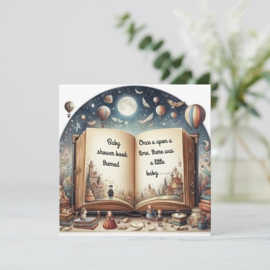 Baby shower Uitnodiging (Staand voorkant)