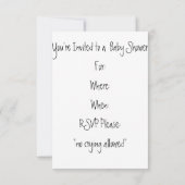 baby shower Uitnodiging (Achterkant)