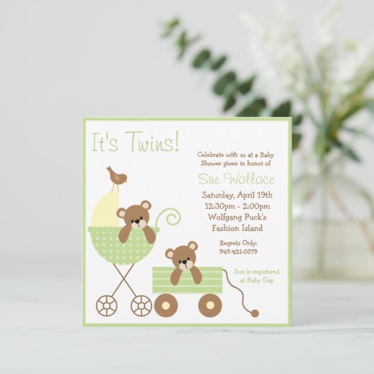 baby shower Uitnodiging (Staand voorkant)