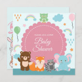 Baby shower Uitnodiging (Voorkant / Achterkant)