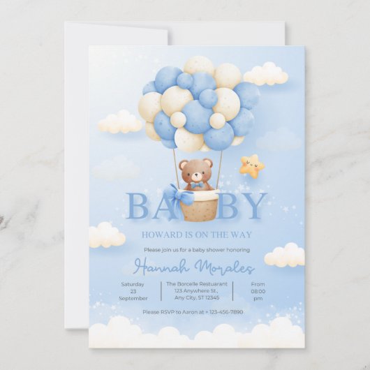 Baby shower Uitnodiging (Voorkant)