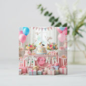 Baby shower Uitnodiging (Staand voorkant)