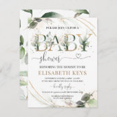 Baby shower Uitnodiging (Voorkant / Achterkant)