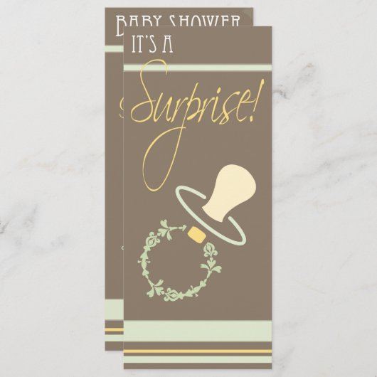 baby shower Uitnodiging (Voorkant / Achterkant)