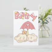 Baby shower Uitnodiging (Staand voorkant)